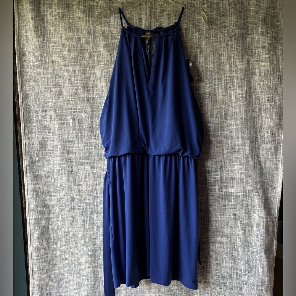 WHBM “MJ” Blue Halter Sundress
